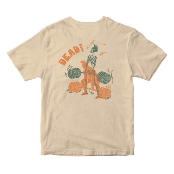 Heavy Record oversized tee - deadlift in beige